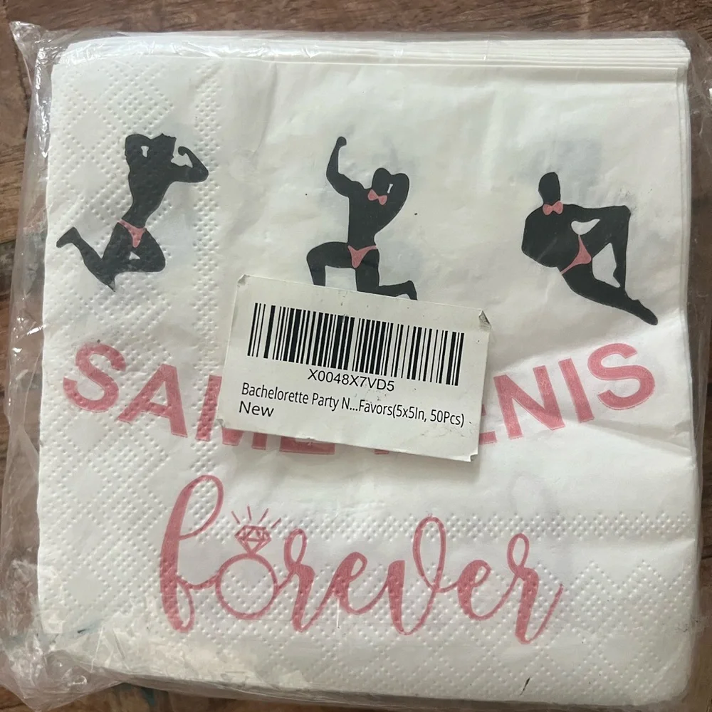 50 Pack Naughty Bachelorette Cocktail Napkins Funny Adult Hen Party Decor Favors